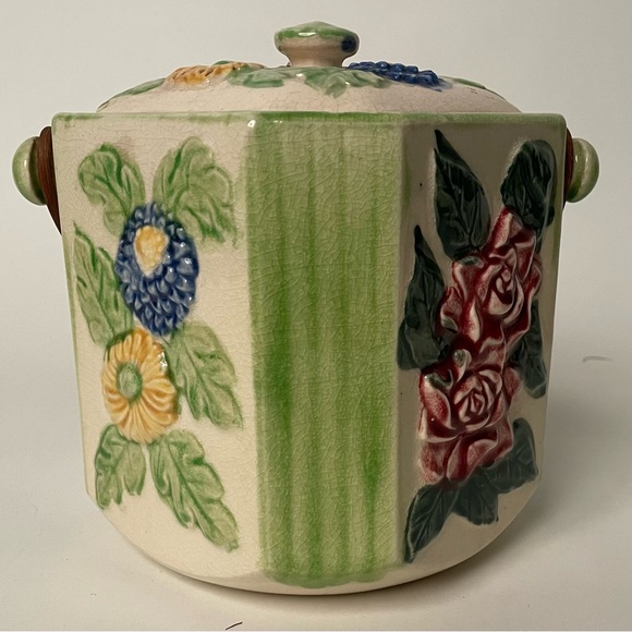 Vintage Japanese biscuit/cookie jar with lid - Picture 5 of 16